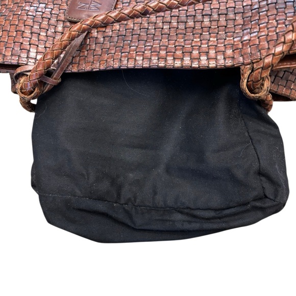 Vintage 90s Nine West Woven Leather Bag Braided Strap - Picture 7 of 9